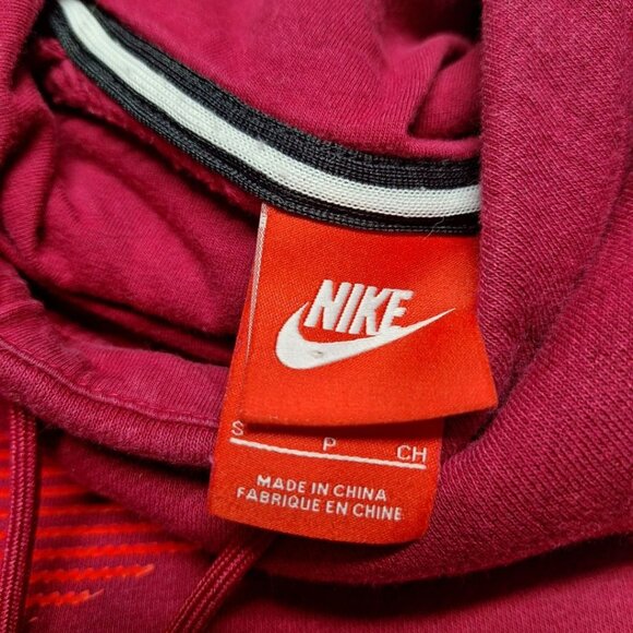 Nike Cowl Neck Hoodie‎ Womens Small Pink Side Pockets Sweatshirt - Picture 6 of 10